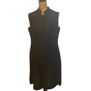Vintage Stacy Ames black sleeveless dress, size 18